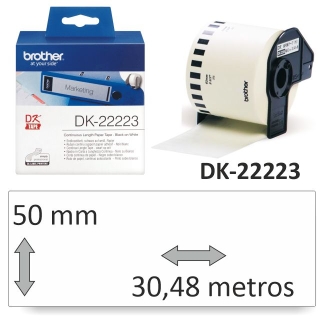 Etiquetas térmicas Brother Dk22223 Cinta
