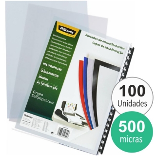 Fellowes 54770, Tapas encuadernar polipropileno 500