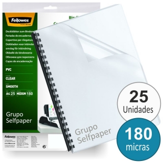 Tapas transparentes PVC para encuadernar Fellowes  5380001