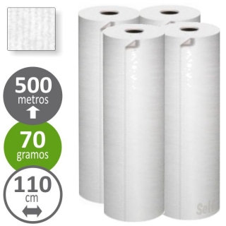 Papel continuo blanco, rollo 110  Liderpapel 15774