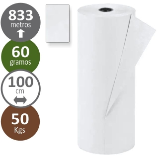 Rollo papel embalar blanco continuo