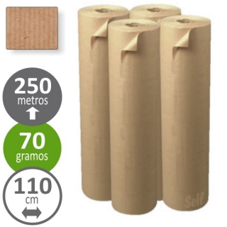 Papel para embalar kraft, rollo  Liderpapel 16473