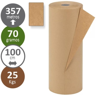 Papel para embalar kraft natural