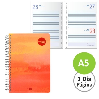 Agenda espiral metlico da pgina