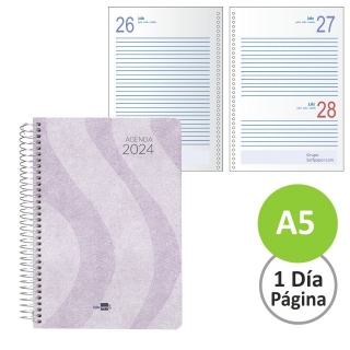 Agenda espiral metlico Liderpapel Syros 2024  167145