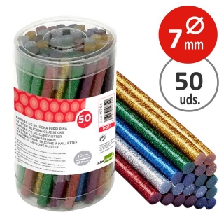 Barras termofusibles cola pegamento Purpurina colores  Liderpapel PG11