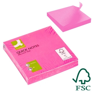 Q-Connect KF10516, Notas adhesivas rosa fluor