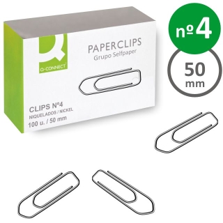 Clips sujetapapeles n 4, 50  Q-connect KF01677