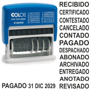 Fechador Colop S-120WD con 12 