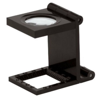 Lupa cuenta-hilos 7x plegable, negro,