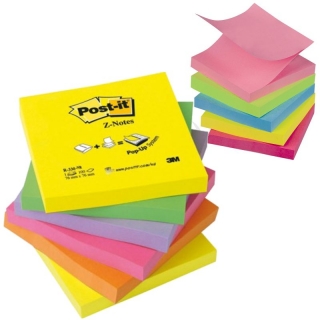 Pack 6 notas Post-it Z-notes-zig-zag-colores