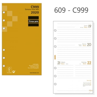 Recambio de agenda Finocam