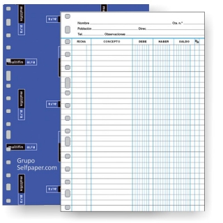 Recambio Multifin alfa 3005 A4 folio, 