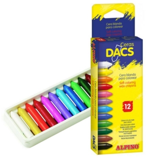 Ceras blandas Dacs 12 colores  Alpino DA050290