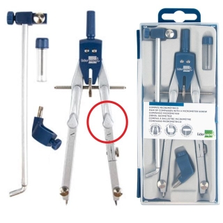Compás con alargadera, técnico Liderpapel,