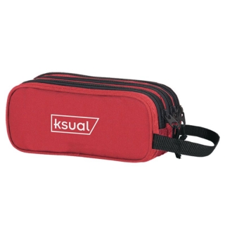 Estuche portalpices 3 cremalleras Ksual