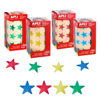 Estrellas de colores metalizados adhesivas