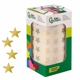 Gomets Liderpapel estrellas doradas oro