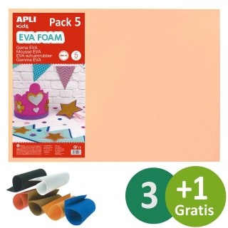 Pack de 5 hojas Goma Eva  12774