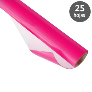 Rollo papel charol rosa fucsia,  Liderpapel 312910