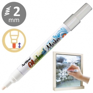 Marcador Glass Marker cristales, porcelana  Artline EPG-4-BLAN