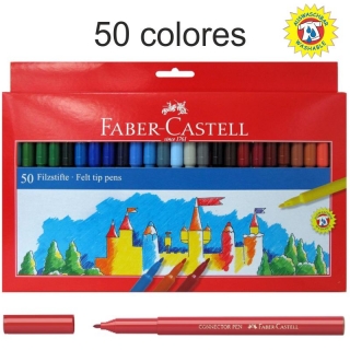 Rotuladores Faber-Castell 50 Colores, lavables