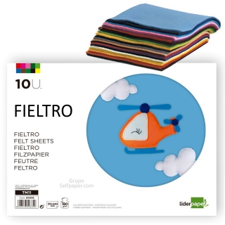 Bloc Trabajos Manuales Fieltro folio A4+  Liderpapel TM11