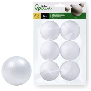 Bolas corcho espuma blanca porexpan 7  Liderpapel MX17