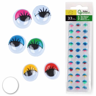 Ojos Móviles de colores, con