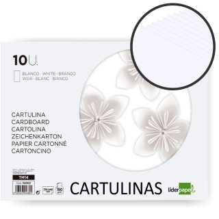 Cuaderno Block de 10 cartulinas blancas  Liderpapel TM14