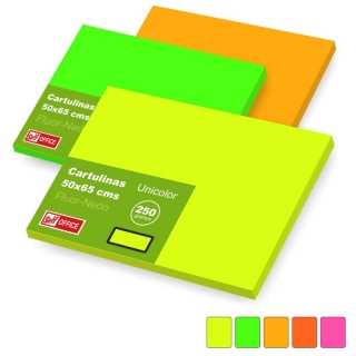 Cartulinas neon fluorescentes fosforescentes 50x65  Liderpapel 15408