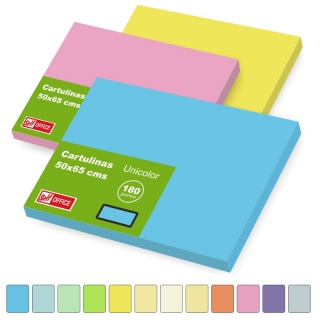 Cartulinas de colores, Grandes 50x65  Liderpapel CX61