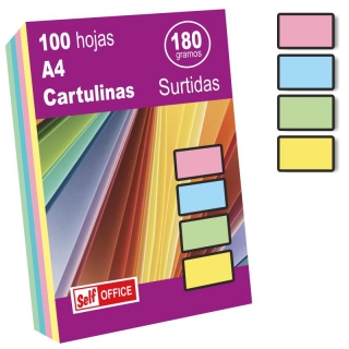 Cartulinas de colores claros pastel