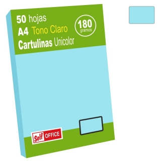 Cartulinas Din A4 Folio Azul  Self-office 30091