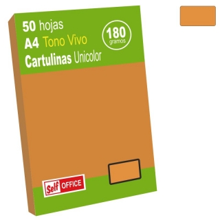 Cartulinas Din A4 Folio Marrn  Self-office 30102