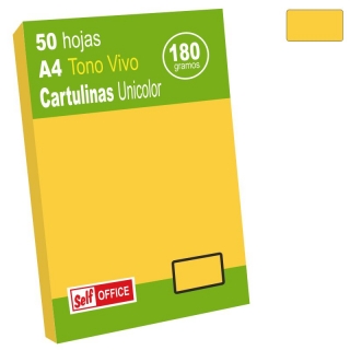 Cartulinas Din A4, folio amarillo