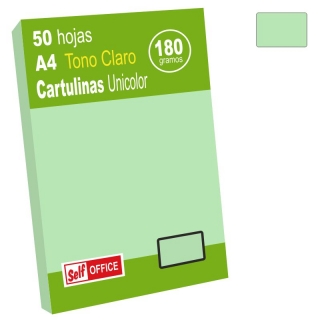 Cartulinas Din A4 Folio Verde  Self-office 30101