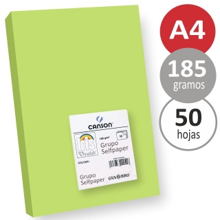 Cartulinas Din A4 Folio Verde manzana.  Canson C200040171