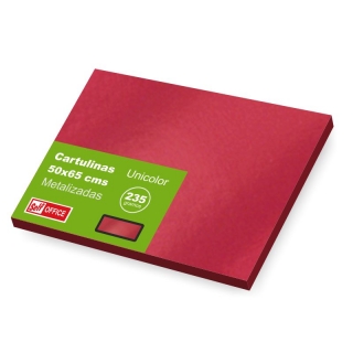 Cartulinas Grandes Metalizadas Rojo 50x65  Liderpapel CM03