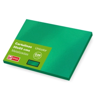 Cartulinas Grandes Metalizadas Verde 50x65 mm  Liderpapel CM05