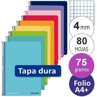 Cuadernos, libretas tapas duras econmicas folio  Liderpapel BF39