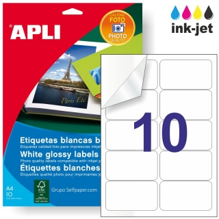 Etiquetas brillantes impresora Apli 02924 de