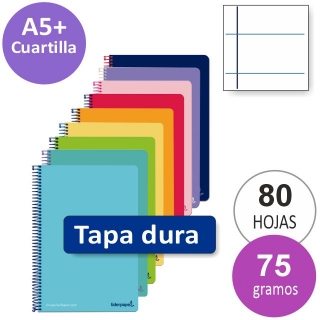 Libreta Tamao cuartilla A5, tapas duras  Liderpapel BC29