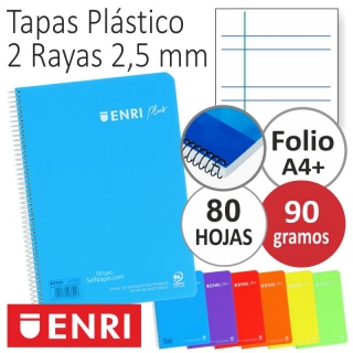 Libretas Tapas plástico Enri Plus