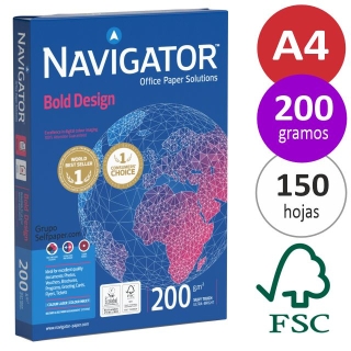 Folios papel A4 Navigator Bold
