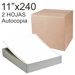 Papel continuo impresora 11x240 2  Fabrisa 1124B2