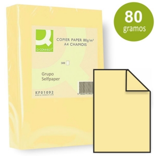 Papel Din A4 color Chamois,  Q-connect KF01092