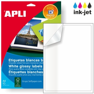 Etiqueta Din A4 brillante glossy inkjet