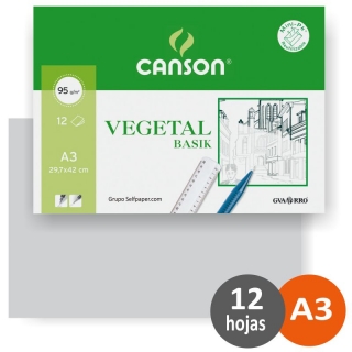 Papel Vegetal Din A3 Pte.12  0400787