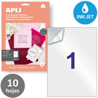 Apli 10053, Transparencias adhesivas inkjet Din